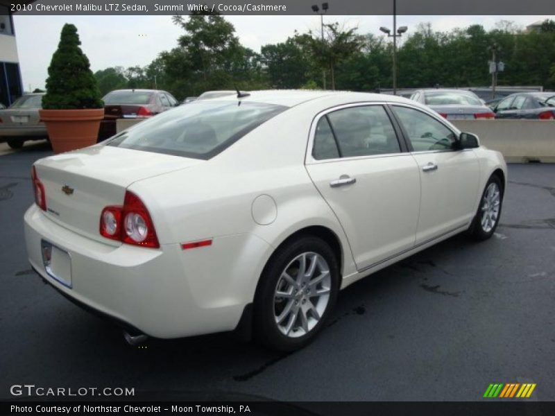 Summit White / Cocoa/Cashmere 2010 Chevrolet Malibu LTZ Sedan