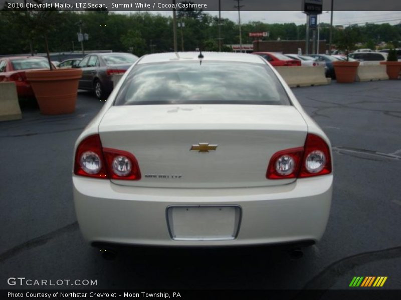 Summit White / Cocoa/Cashmere 2010 Chevrolet Malibu LTZ Sedan