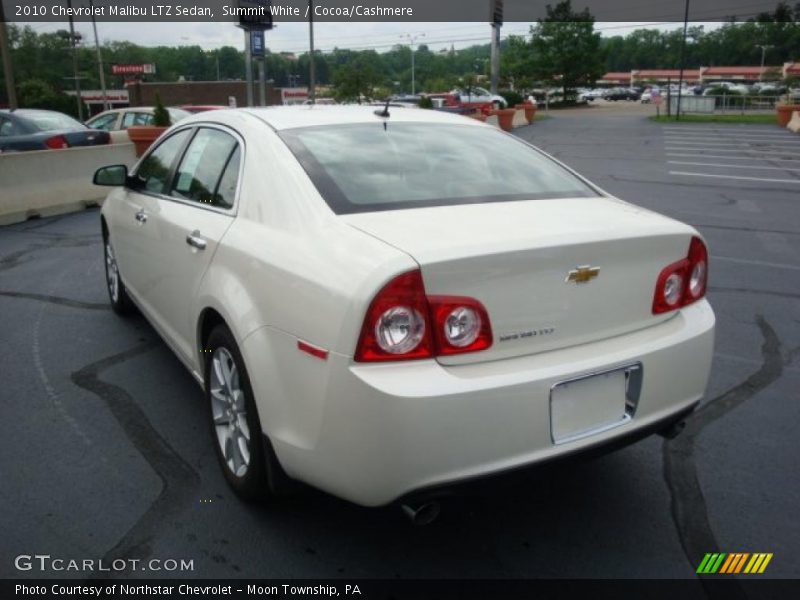 Summit White / Cocoa/Cashmere 2010 Chevrolet Malibu LTZ Sedan