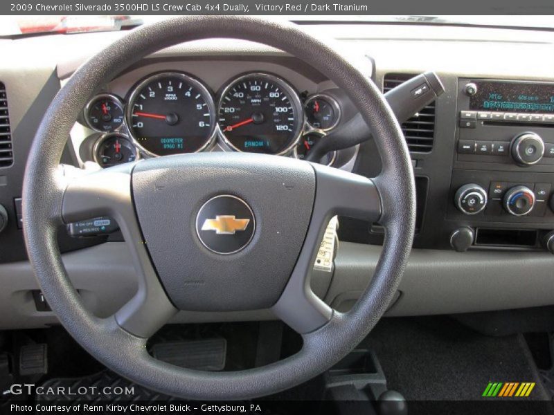 Victory Red / Dark Titanium 2009 Chevrolet Silverado 3500HD LS Crew Cab 4x4 Dually