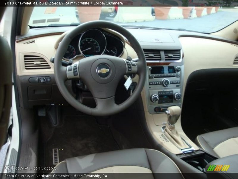 Summit White / Cocoa/Cashmere 2010 Chevrolet Malibu LTZ Sedan