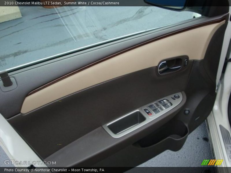 Summit White / Cocoa/Cashmere 2010 Chevrolet Malibu LTZ Sedan