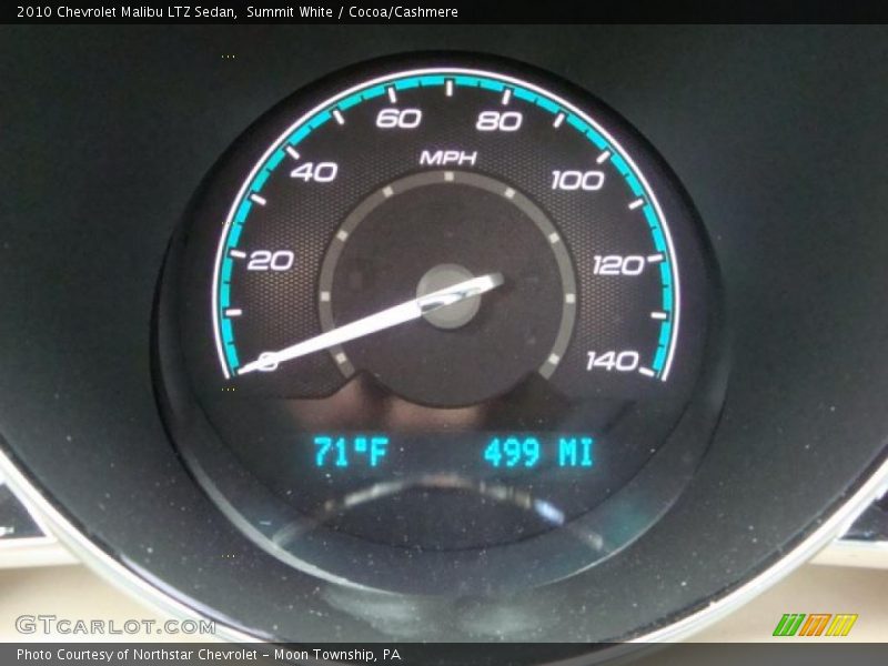 Summit White / Cocoa/Cashmere 2010 Chevrolet Malibu LTZ Sedan