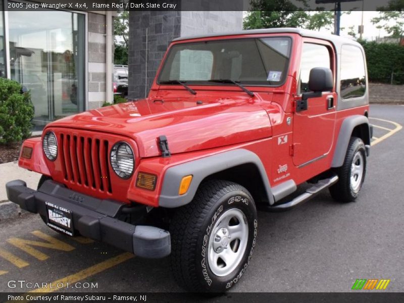 Flame Red / Dark Slate Gray 2005 Jeep Wrangler X 4x4