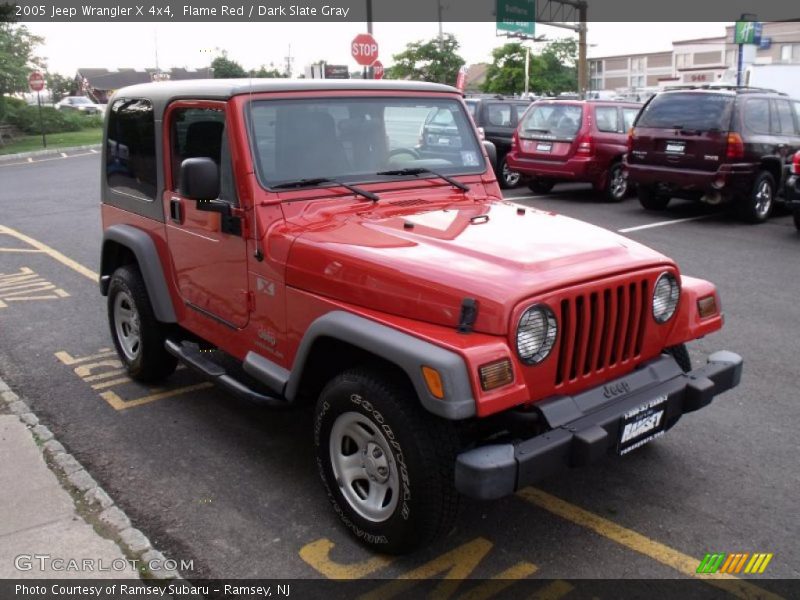 Flame Red / Dark Slate Gray 2005 Jeep Wrangler X 4x4