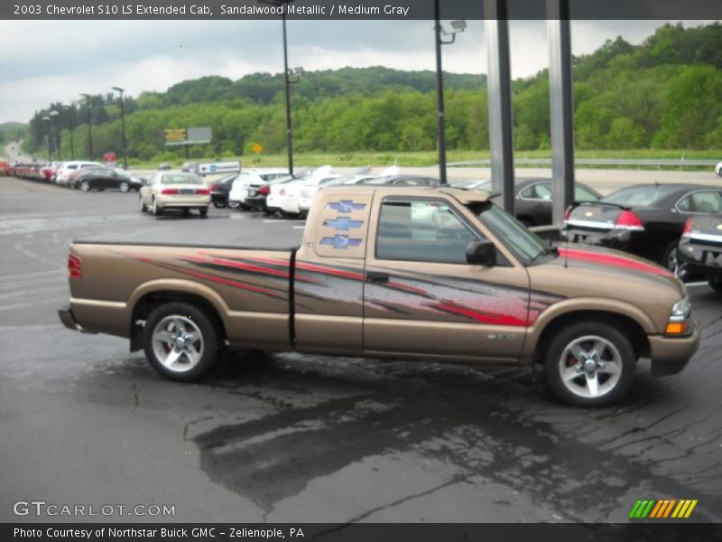 Sandalwood Metallic / Medium Gray 2003 Chevrolet S10 LS Extended Cab