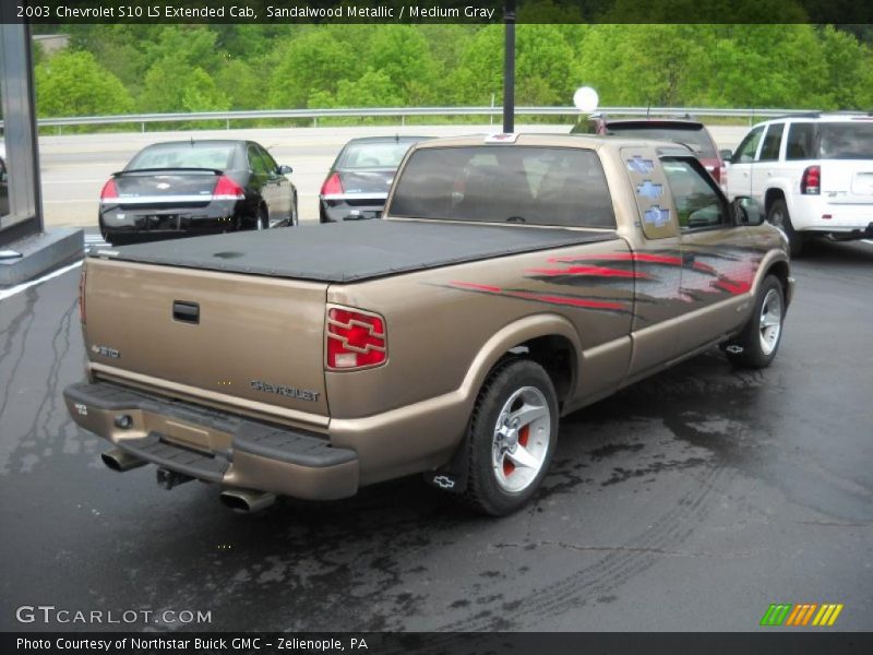 Sandalwood Metallic / Medium Gray 2003 Chevrolet S10 LS Extended Cab