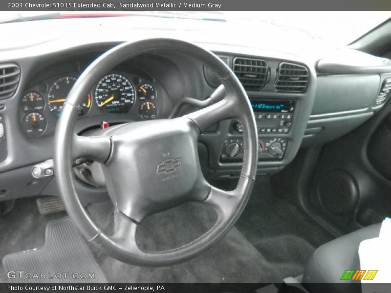 Sandalwood Metallic / Medium Gray 2003 Chevrolet S10 LS Extended Cab