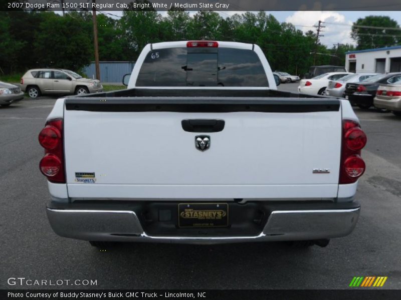 Bright White / Medium Slate Gray 2007 Dodge Ram 1500 SLT Regular Cab