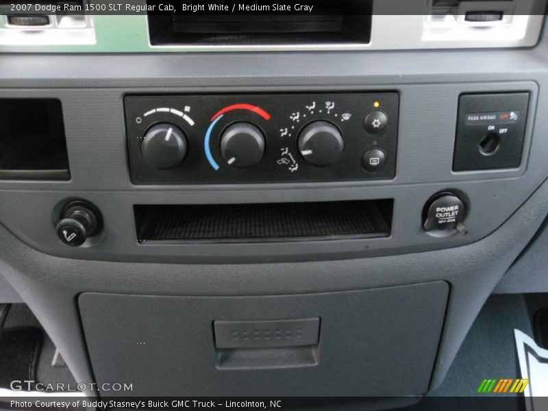 Bright White / Medium Slate Gray 2007 Dodge Ram 1500 SLT Regular Cab