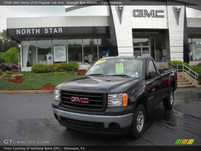 Midnight Blue Metallic / Dark Titanium 2008 GMC Sierra 1500 Regular Cab 4x4