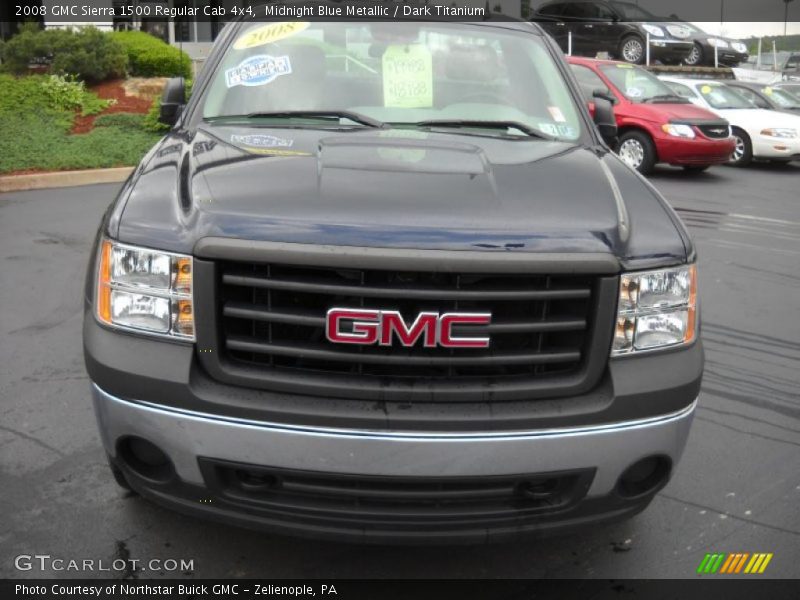 Midnight Blue Metallic / Dark Titanium 2008 GMC Sierra 1500 Regular Cab 4x4