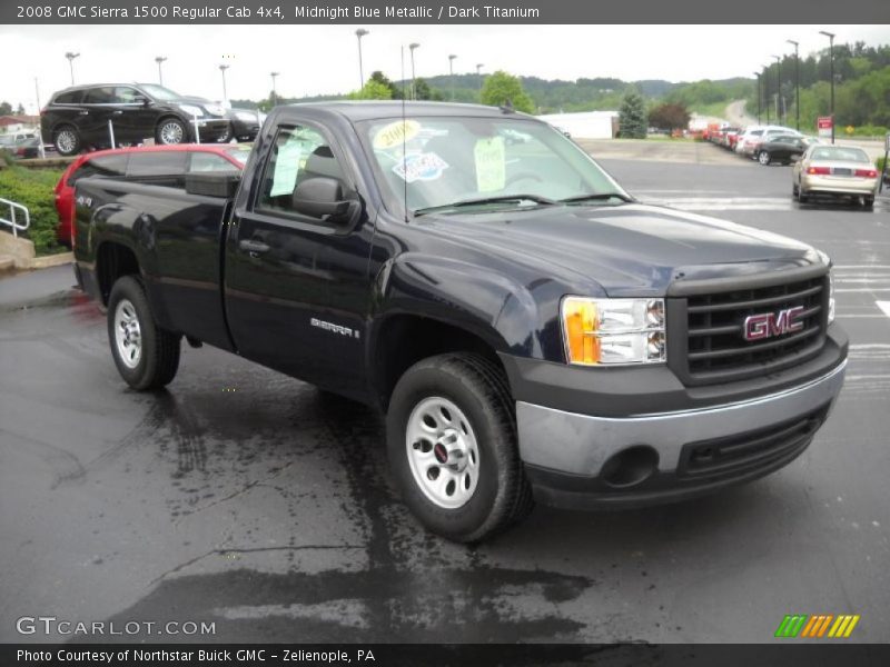 Midnight Blue Metallic / Dark Titanium 2008 GMC Sierra 1500 Regular Cab 4x4