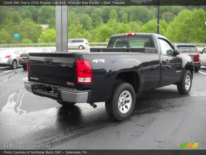 Midnight Blue Metallic / Dark Titanium 2008 GMC Sierra 1500 Regular Cab 4x4