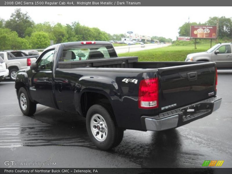 Midnight Blue Metallic / Dark Titanium 2008 GMC Sierra 1500 Regular Cab 4x4