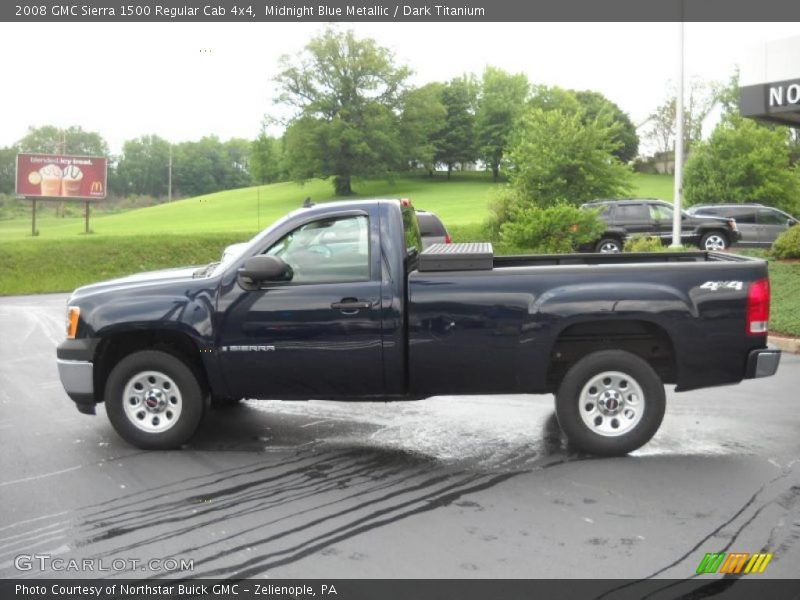 Midnight Blue Metallic / Dark Titanium 2008 GMC Sierra 1500 Regular Cab 4x4