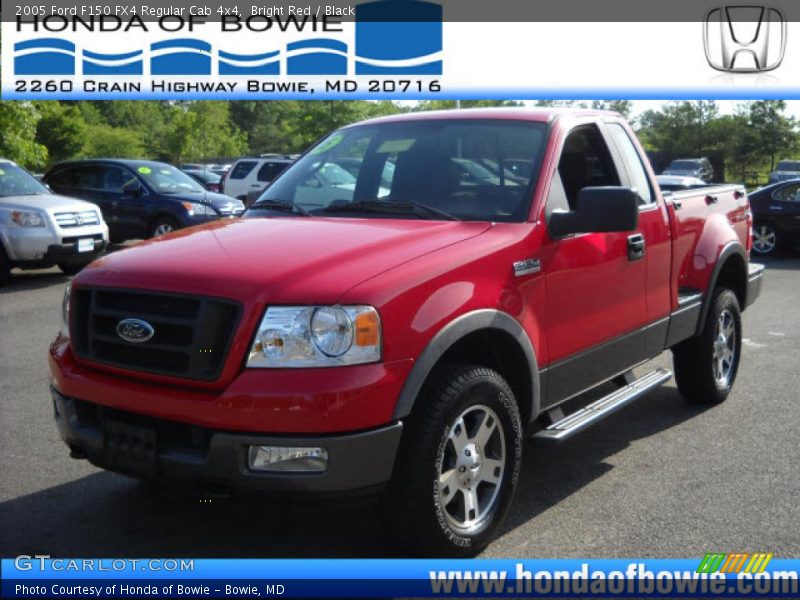 Bright Red / Black 2005 Ford F150 FX4 Regular Cab 4x4