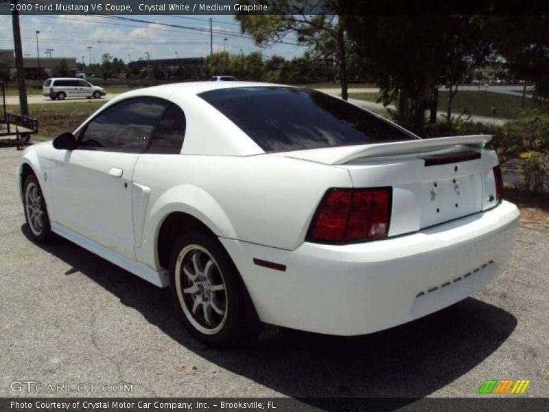 Crystal White / Medium Graphite 2000 Ford Mustang V6 Coupe