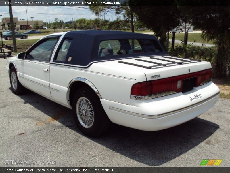 White Opalescent Metallic / Portofino Blue 1997 Mercury Cougar XR7