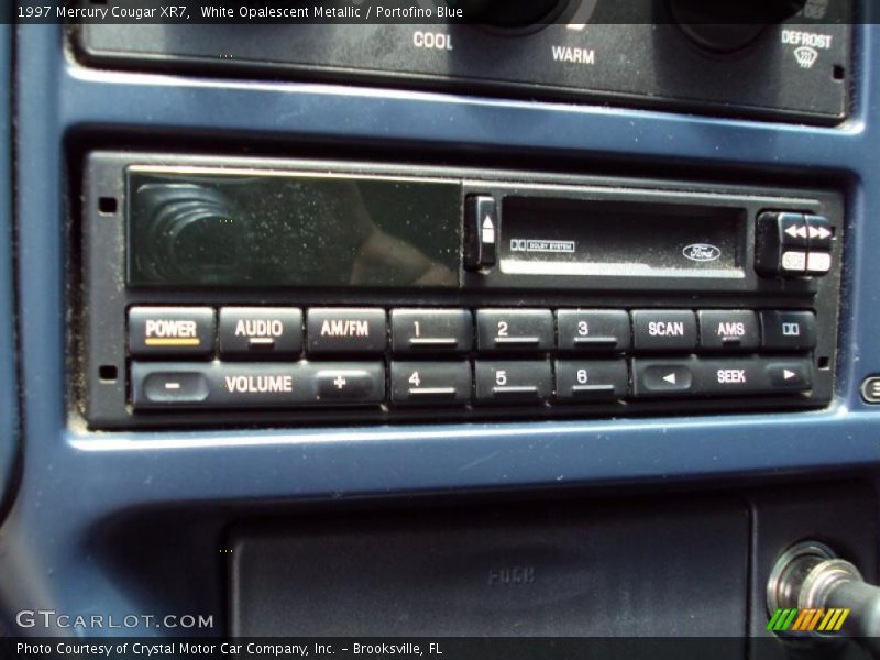 White Opalescent Metallic / Portofino Blue 1997 Mercury Cougar XR7