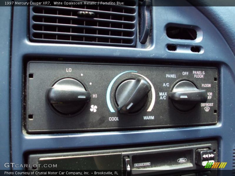 White Opalescent Metallic / Portofino Blue 1997 Mercury Cougar XR7