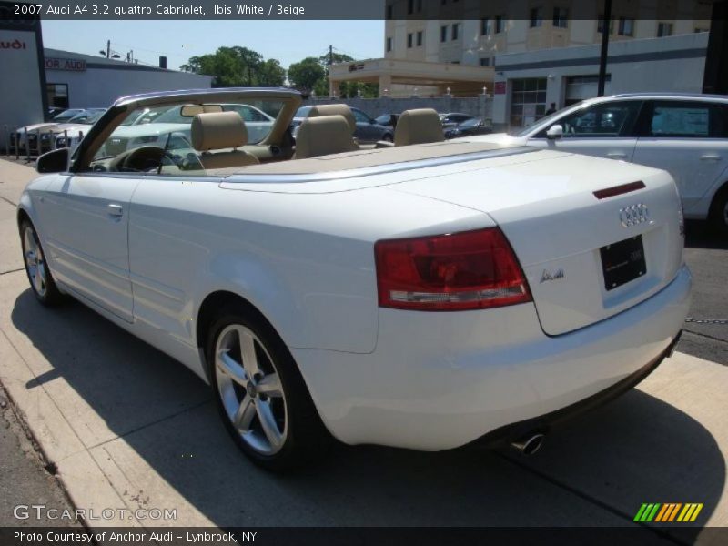 Ibis White / Beige 2007 Audi A4 3.2 quattro Cabriolet
