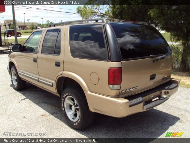 Sunset Gold Metallic / Beige 2000 Chevrolet Blazer LS