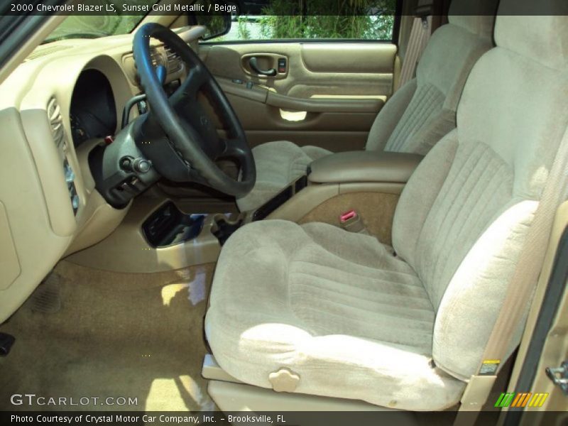 Sunset Gold Metallic / Beige 2000 Chevrolet Blazer LS