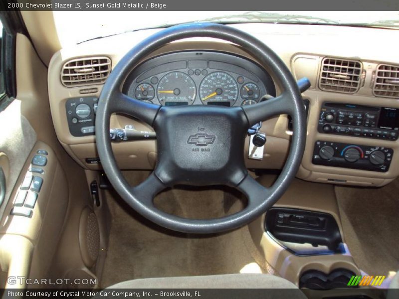 Sunset Gold Metallic / Beige 2000 Chevrolet Blazer LS