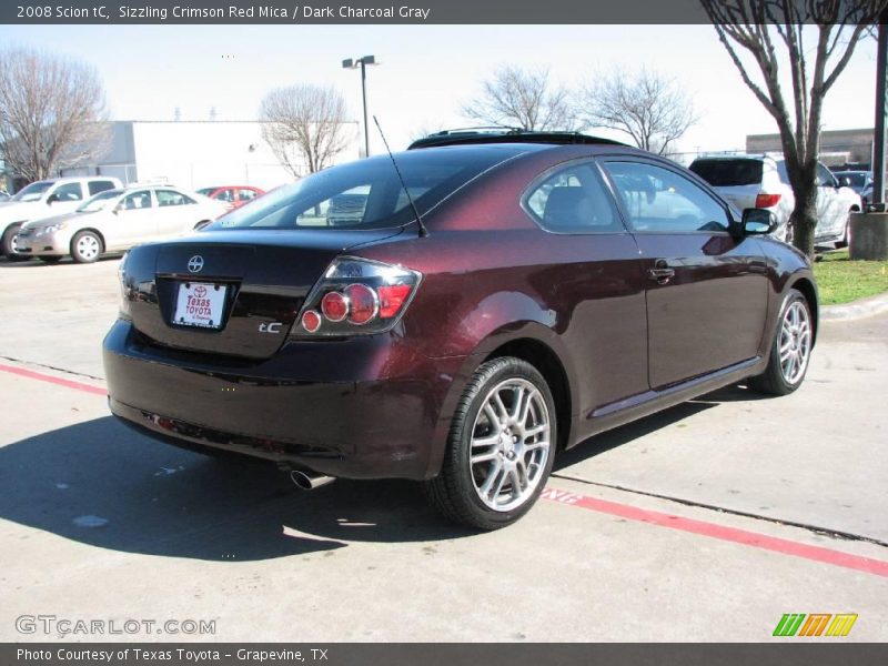 Sizzling Crimson Red Mica / Dark Charcoal Gray 2008 Scion tC