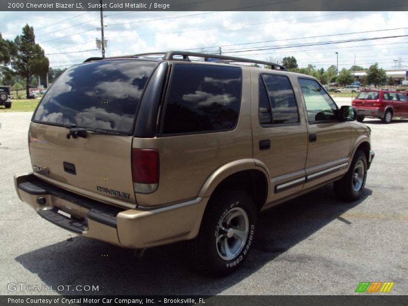 Sunset Gold Metallic / Beige 2000 Chevrolet Blazer LS