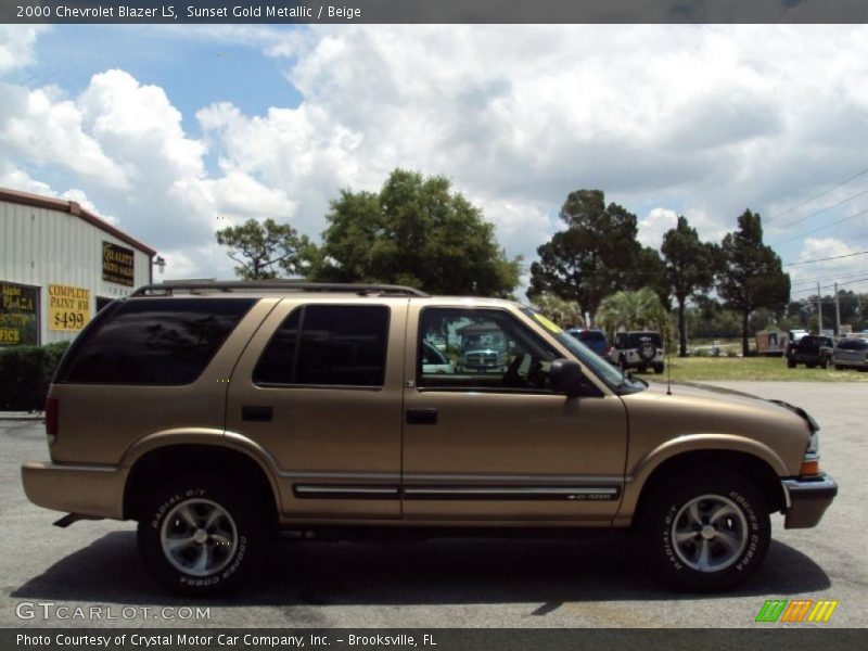 Sunset Gold Metallic / Beige 2000 Chevrolet Blazer LS