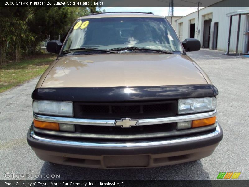 Sunset Gold Metallic / Beige 2000 Chevrolet Blazer LS
