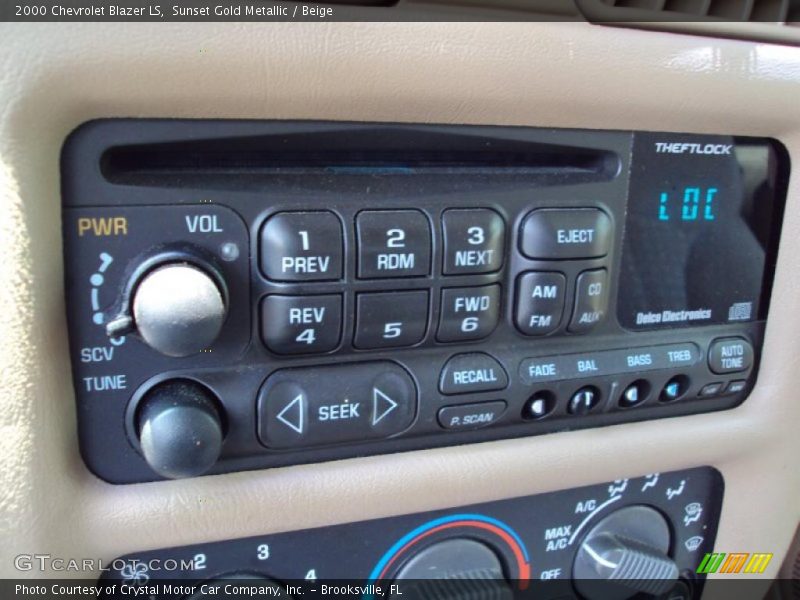 Sunset Gold Metallic / Beige 2000 Chevrolet Blazer LS