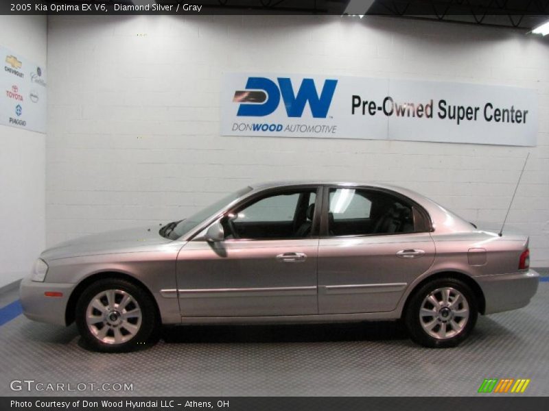 Diamond Silver / Gray 2005 Kia Optima EX V6