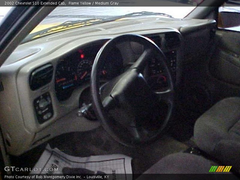 Flame Yellow / Medium Gray 2002 Chevrolet S10 Extended Cab