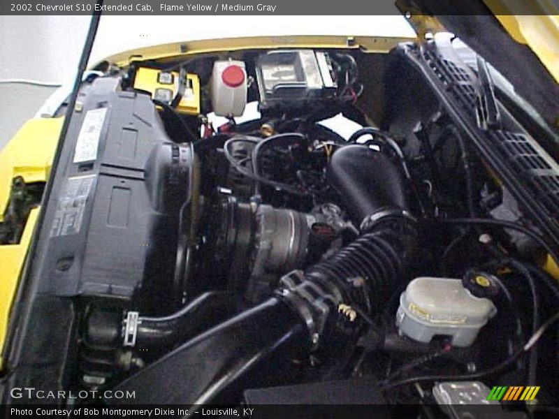 Flame Yellow / Medium Gray 2002 Chevrolet S10 Extended Cab