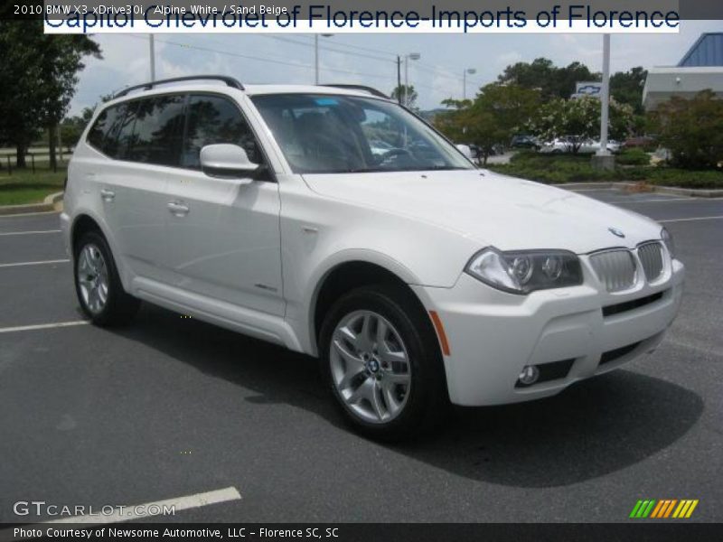 Alpine White / Sand Beige 2010 BMW X3 xDrive30i