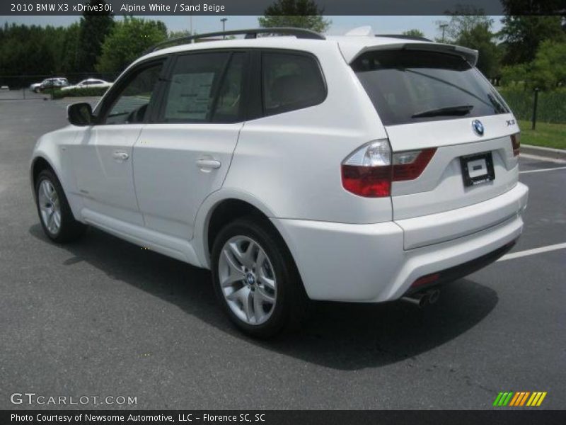 Alpine White / Sand Beige 2010 BMW X3 xDrive30i