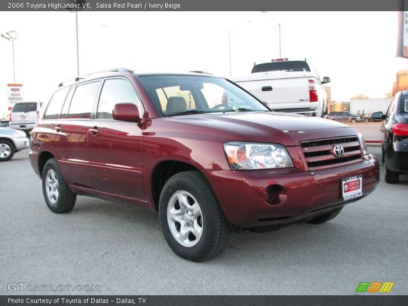 Salsa Red Pearl / Ivory Beige 2006 Toyota Highlander V6