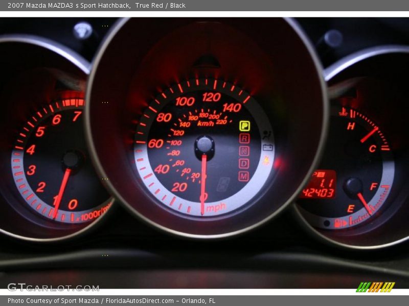 True Red / Black 2007 Mazda MAZDA3 s Sport Hatchback