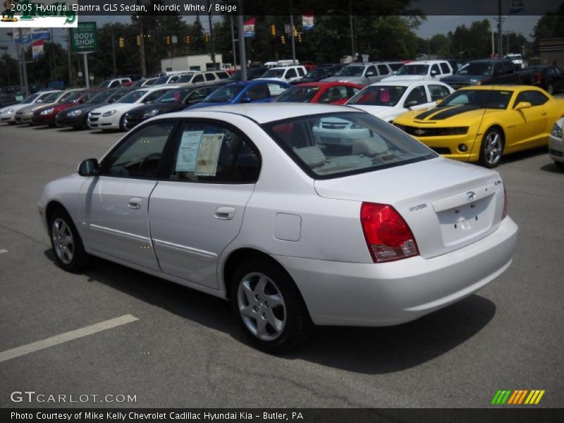 Nordic White / Beige 2005 Hyundai Elantra GLS Sedan