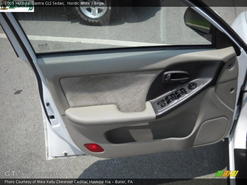 Nordic White / Beige 2005 Hyundai Elantra GLS Sedan