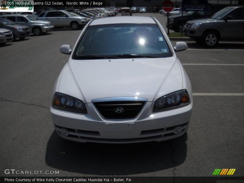 Nordic White / Beige 2005 Hyundai Elantra GLS Sedan