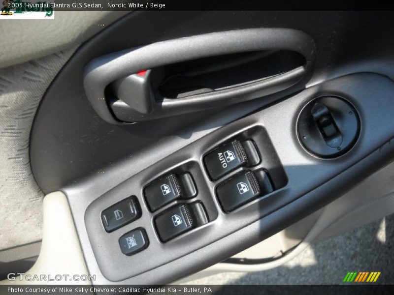 Nordic White / Beige 2005 Hyundai Elantra GLS Sedan