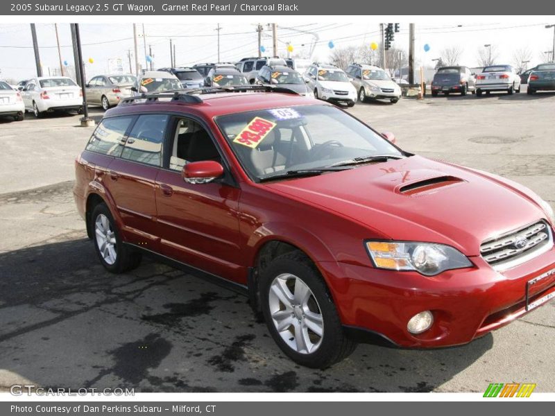 Garnet Red Pearl / Charcoal Black 2005 Subaru Legacy 2.5 GT Wagon
