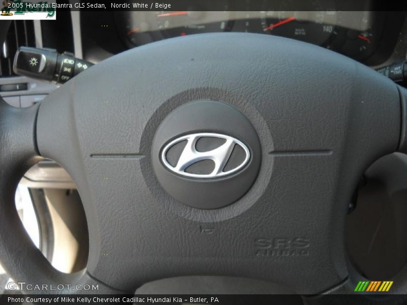 Nordic White / Beige 2005 Hyundai Elantra GLS Sedan
