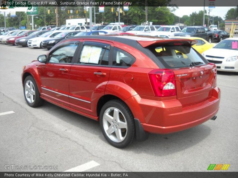 Sunburst Orange Pearl / Pastel Slate Gray 2007 Dodge Caliber R/T AWD