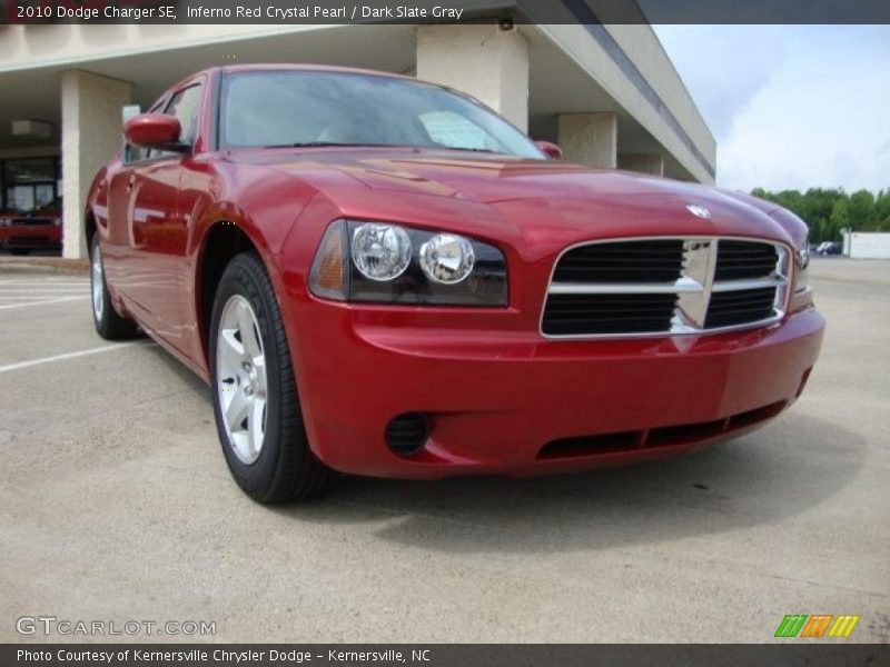 Inferno Red Crystal Pearl / Dark Slate Gray 2010 Dodge Charger SE