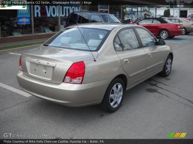Champagne Metallic / Beige 2005 Hyundai Elantra GLS Sedan